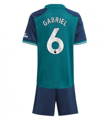 Arsenal Gabriel Magalhaes #6 Tredje Kläder Barn 2023-24 Kortärmad (+ Korta byxor)